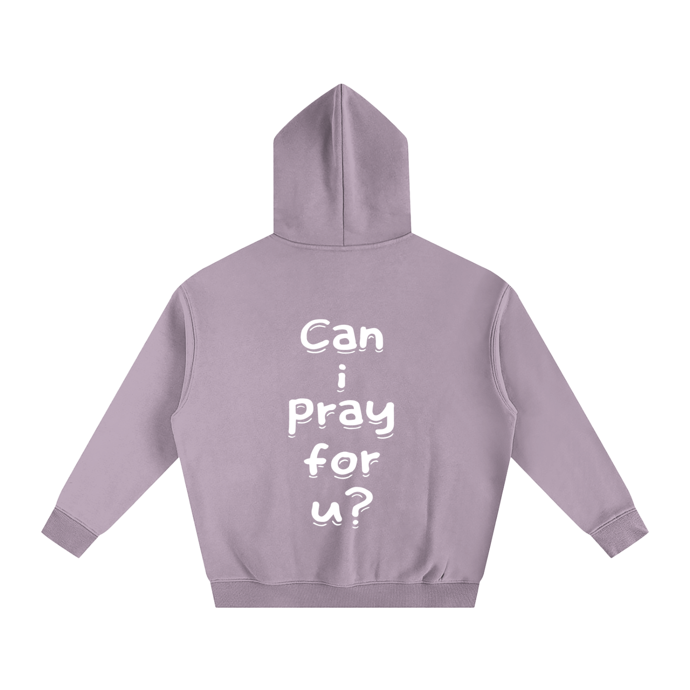 Oversize Fleeced "Can i pray for u?" Hoodie