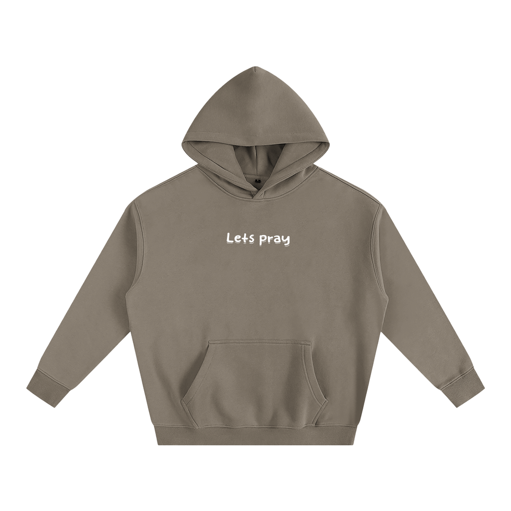 Oversize Fleeced "Can i pray for u?" Hoodie