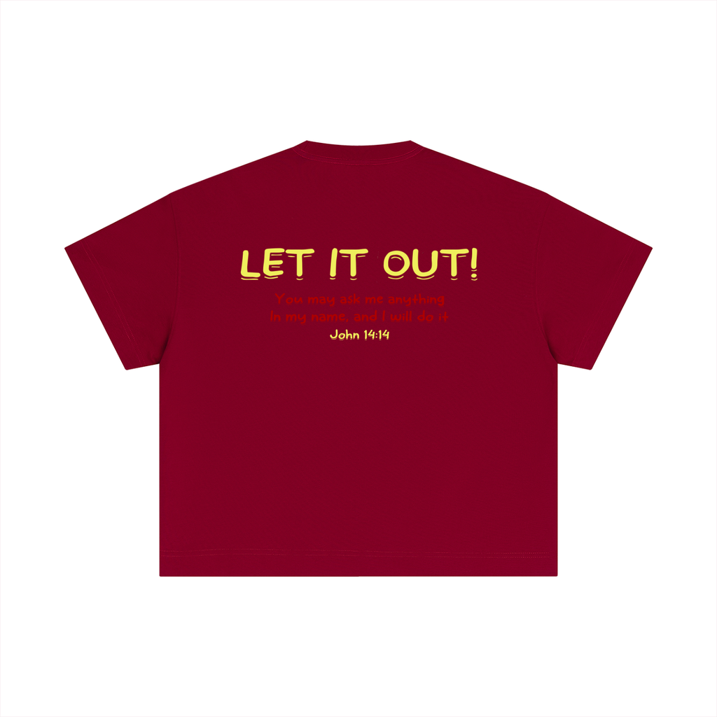 Essential Cotton Boxy "LET IT OUT" T-Shirt