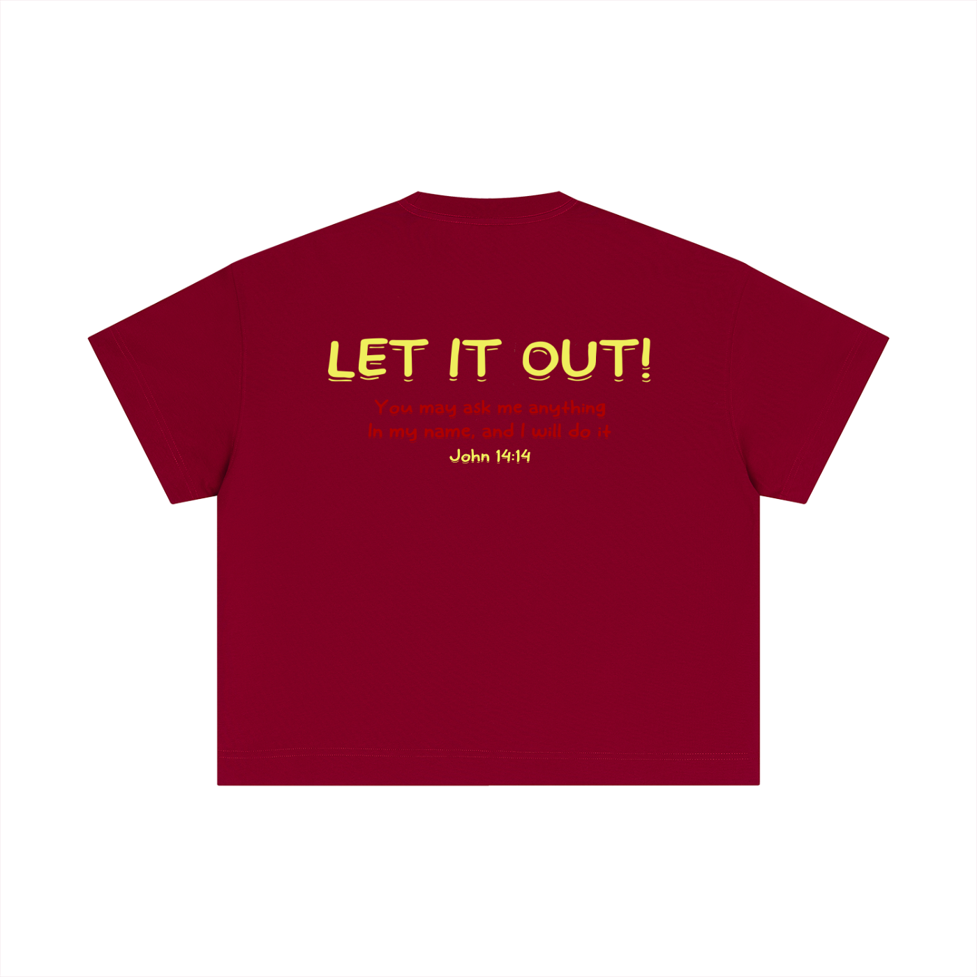 Essential Cotton Boxy "LET IT OUT" T-Shirt