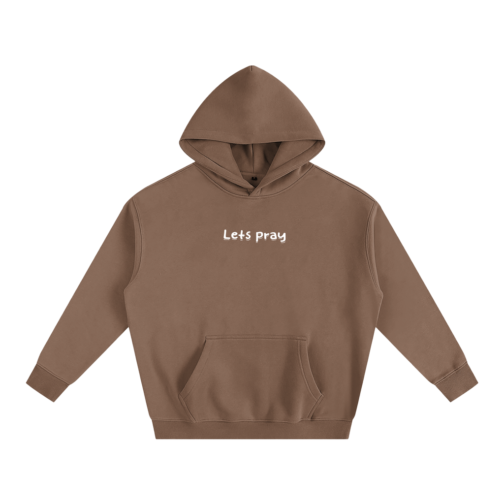 Oversize Fleeced "Can i pray for u?" Hoodie