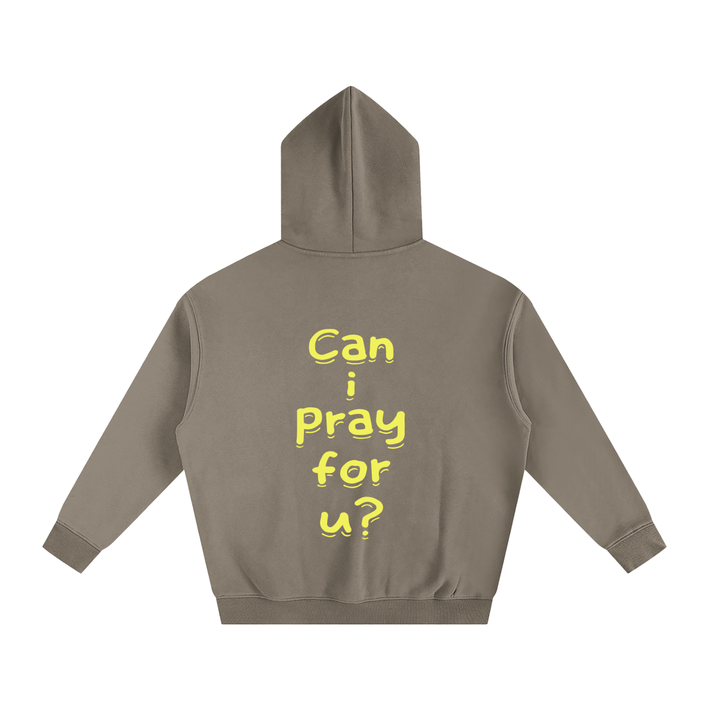 Oversize Fleeced "Can i pray for u?" Hoodie