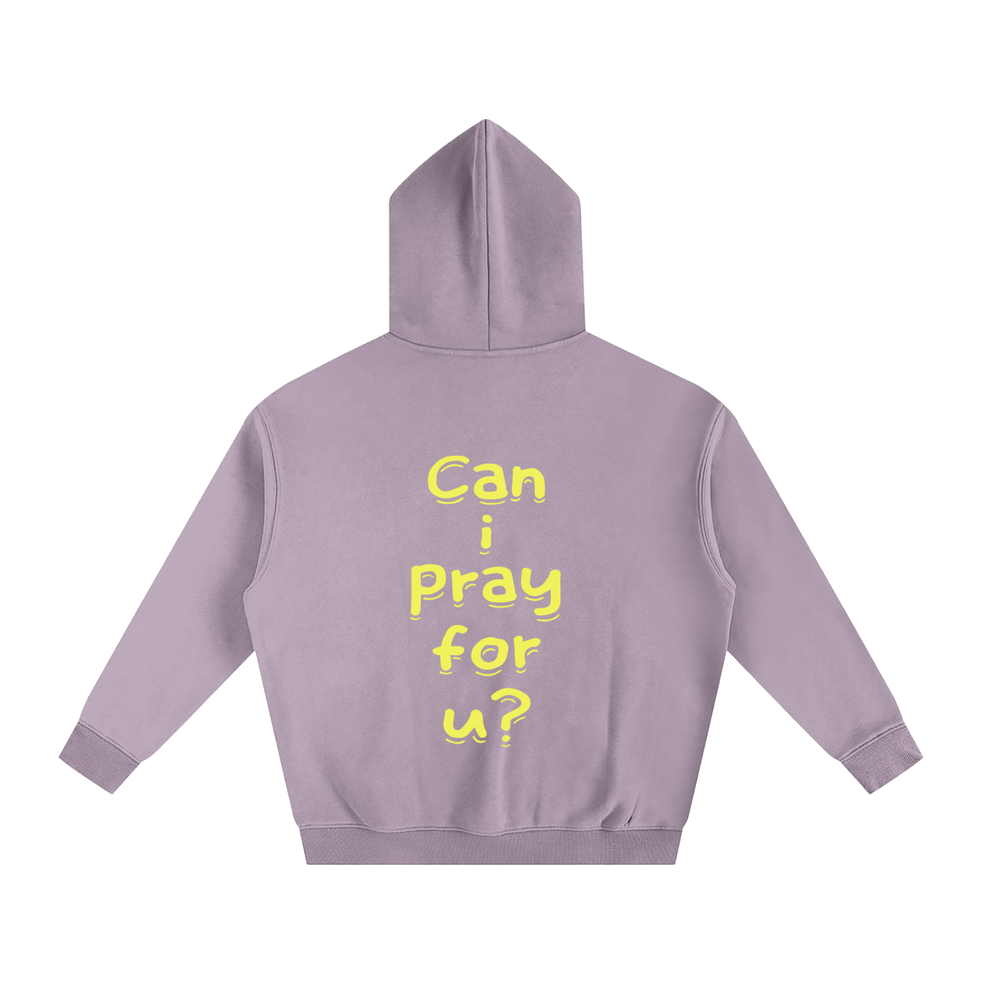 Oversize Fleeced "Can i pray for u?" Hoodie