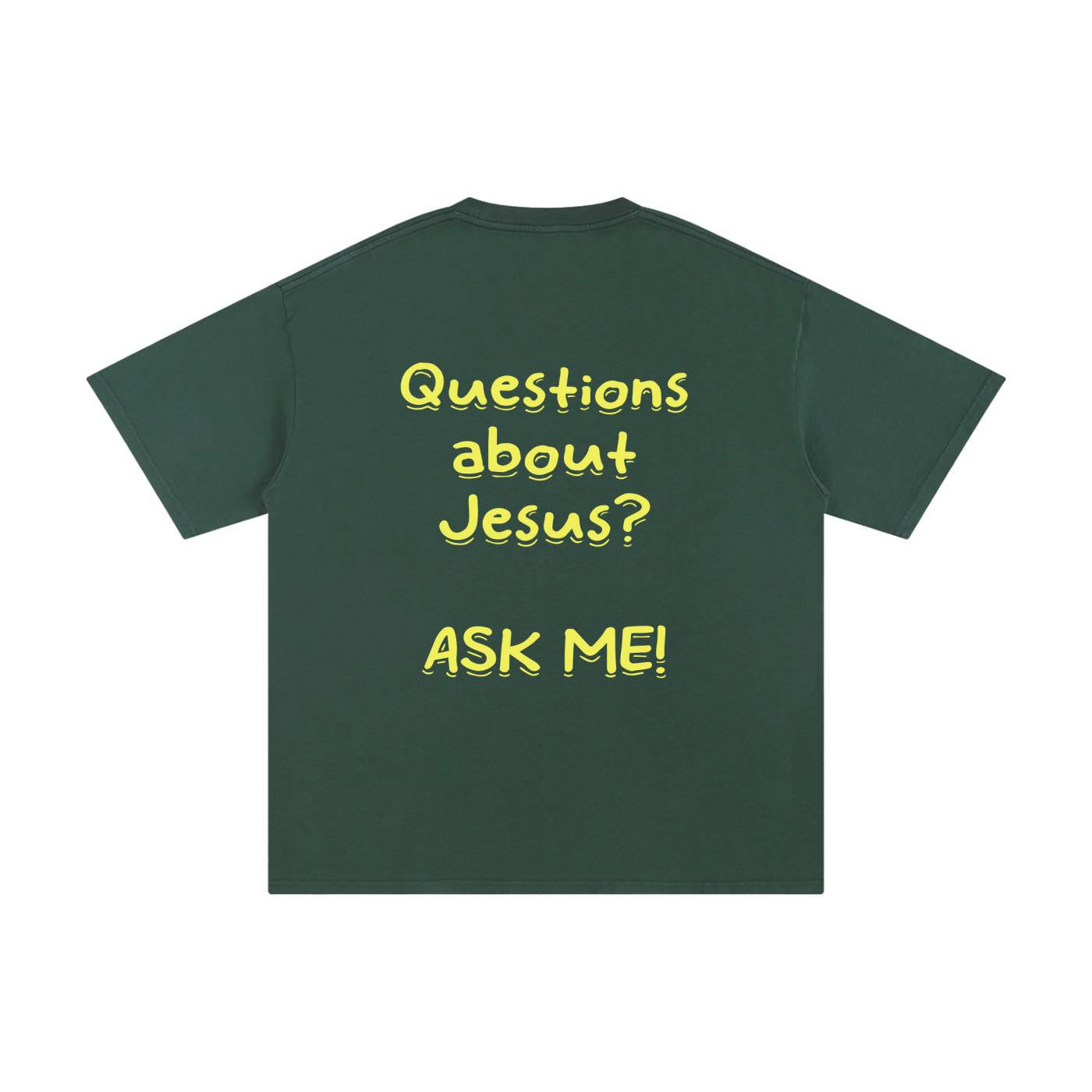 Unisex Pure Cotton "Questions about Jesus?" T-Shirt