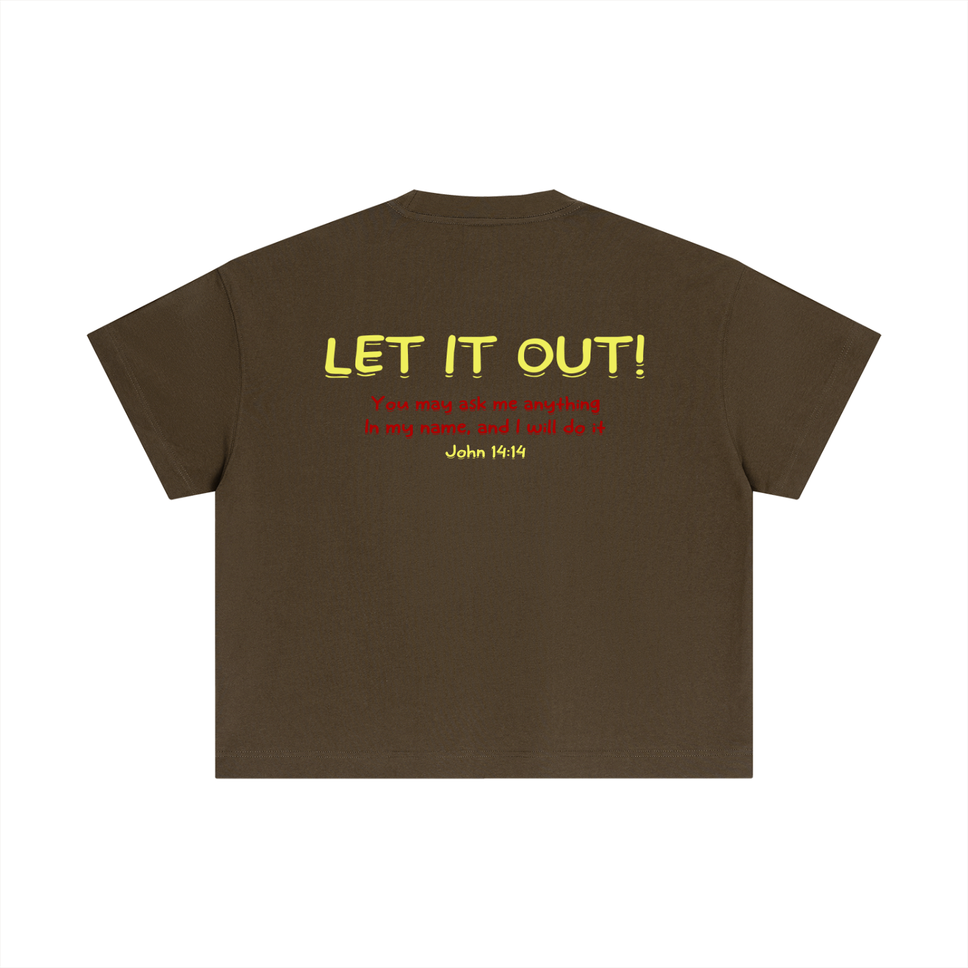 Essential Cotton Boxy "LET IT OUT" T-Shirt